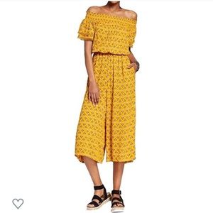 Mustard Yellow floral jumpsuit